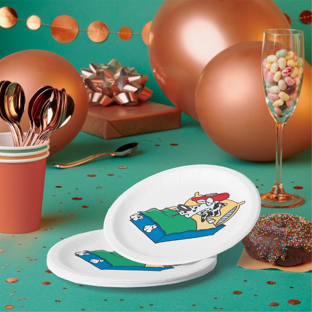 Prato De Papel Cão Doente Na Cama (Criador carregado)