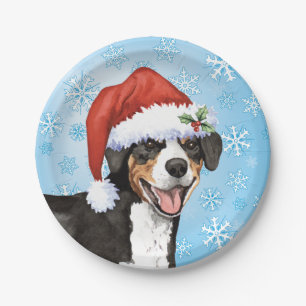 Prato De Papel Cão-Montanha de Entlebucher Natal