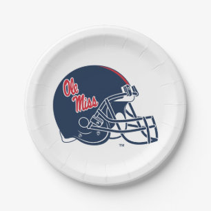 Prato De Papel Capacete Ole Miss Futebol   Azul escuro
