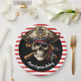 Prato De Papel Capitão Pirata