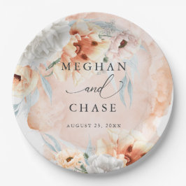 Prato De Papel Cápsulas de Aquarela de Coral