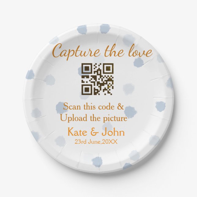 Prato De Papel Capturar o amor adicionar imagem de carregamento d (Frente)