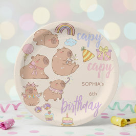 Prato De Papel Capy capy birthday