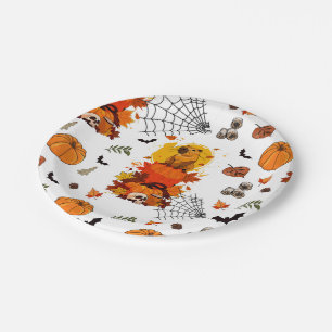 Prato De Papel Capybara Halloween. Bruxa Pumpkin.