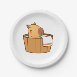 Prato De Papel Capybara Paper Plates | Festa de Animais Cujos