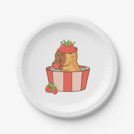 Prato De Papel Capybara Paper Plates | Festa de Animais Cujos