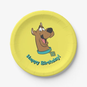 Prato De Papel Cara feliz de Scooby-Doo