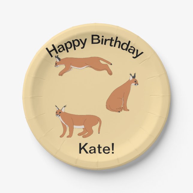 Prato De Papel Caracals (Frente)