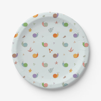 Prato De Papel Caracóis engraçados