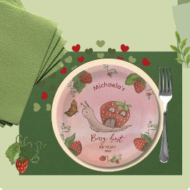 Prato De Papel Caracol e Morango do 'Berry First' Napkins