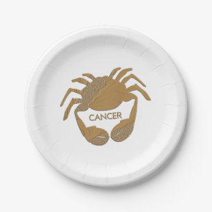 Prato De Papel Caranguejo cancer Zodiac