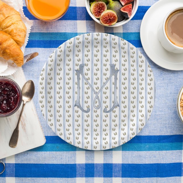 Prato De Papel Caranguejo do Grande Milênio Costeiro Stripes Mono (Criador carregado)