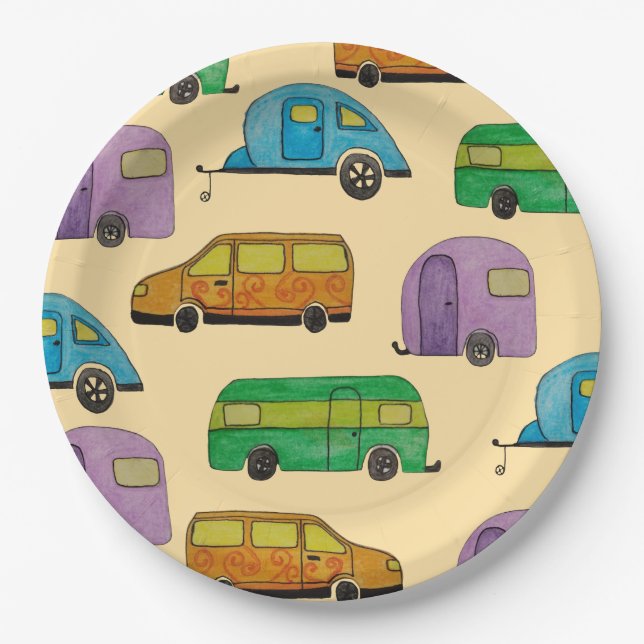 Prato De Papel Caravanas para camping (Frente)