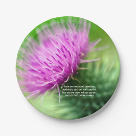 Prato De Papel Cardo e placa de papel da benevolência de Selkirk