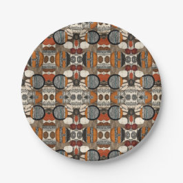 Prato De Papel Caribe africano de luxo sofisticado