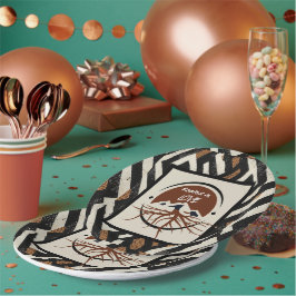 Prato De Papel Caribe africano de luxo sofisticado