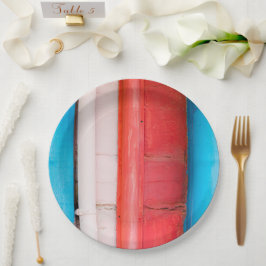 Prato De Papel Caribe cores - abstrato