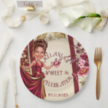 Caricatura Fotográfica Elegante Sweet 16 com Desta