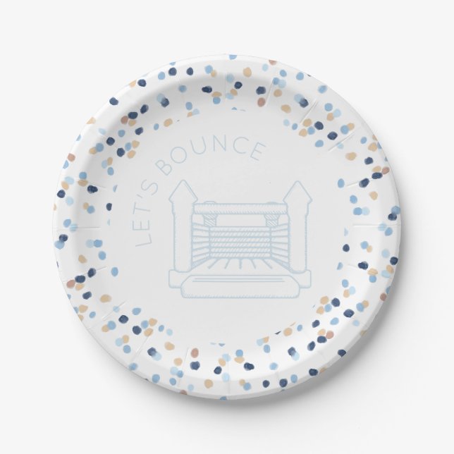 Prato De Papel Caroline Watercolor Dots Salta Papel Plate (Frente)