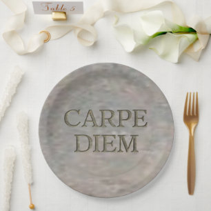 Prato De Papel Carpe Diem Chapas de papel grandes
