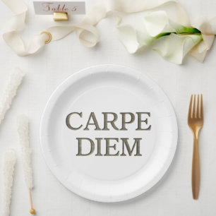 Prato De Papel Carpe Diem grandes chapas de papel