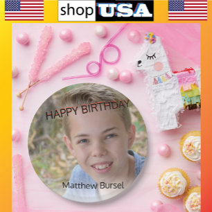 Prato De Papel Carregamento de Fotografias Personalizado 🎈 Monog