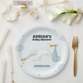 Prato De Papel Carregando de pássaros, garoto, é um convite