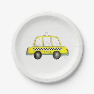 Prato De Papel Carro de táxi Nova Iorque NYC amarelo preto
