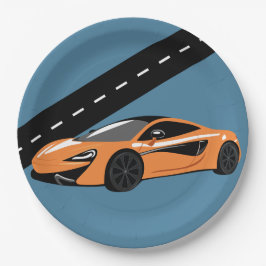 Prato De Papel Carro desportivo Laranja