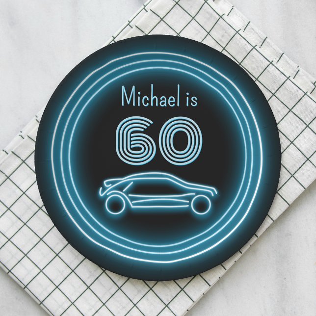 Prato De Papel Carro Race Neon Coupé - Masculinos Personalizados (Criador carregado)