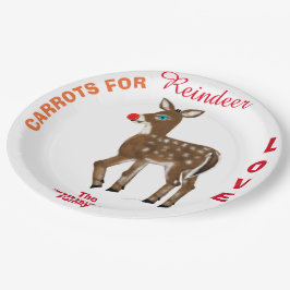 Prato De Papel Carrots para nome da família de renas