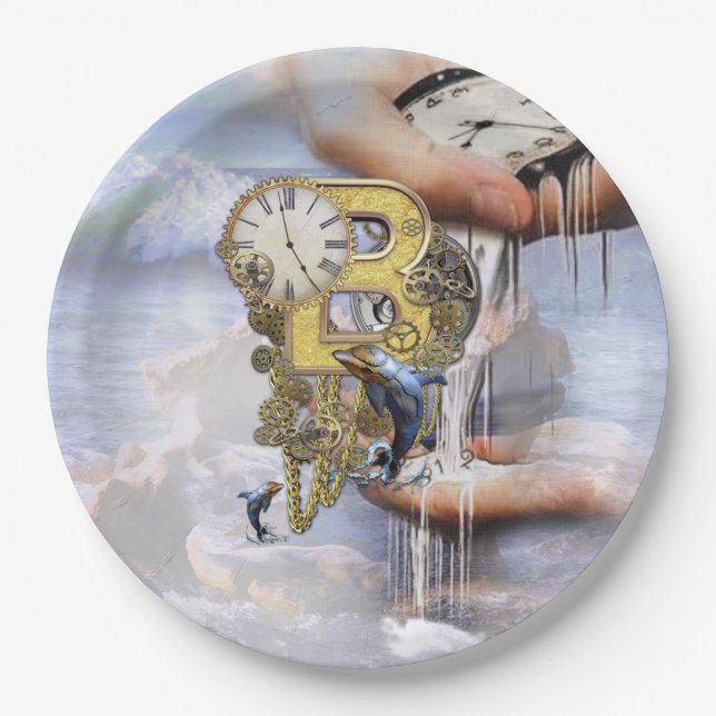 Prato De Papel Carta de aniversário B (Frente)