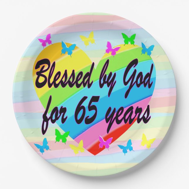 PRATO DE PAPEL CARTEIRA 65ª PLACAS DE PAPEL DE FESTA DE ANIVERSÁR (Frente)
