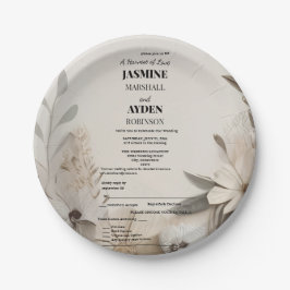 Prato De Papel Cartões de celebração de marco personalizáveis