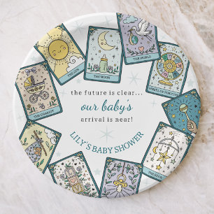 Prato De Papel Cartões de Tarot para Chá de Bebê Neutro em Gênero