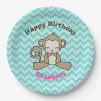 Cartoon de macacos Feliz Aniversário Gelado Kawaii