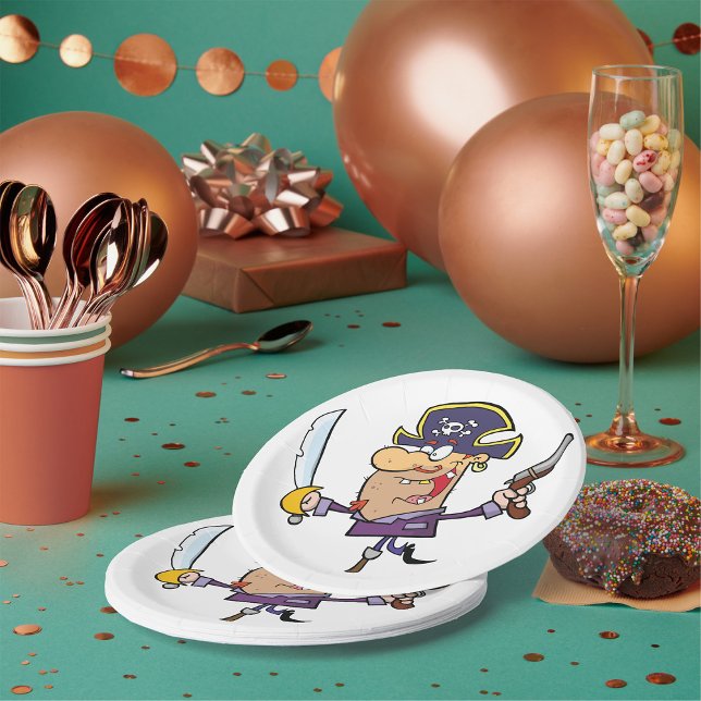 Prato De Papel Cartoon Pirate (Criador carregado)