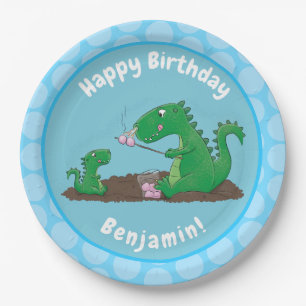 Prato De Papel Cartoons de marshmallow de dragões-cúpulas