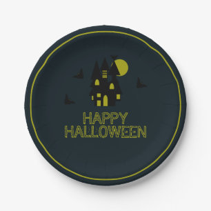 Prato De Papel Casa Assombrada, Feliz Halloween