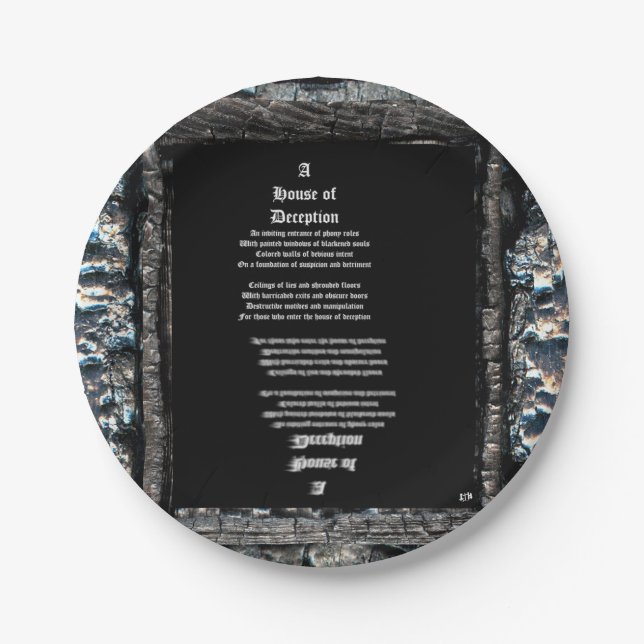 Prato De Papel Casa de Decepção (Frente)