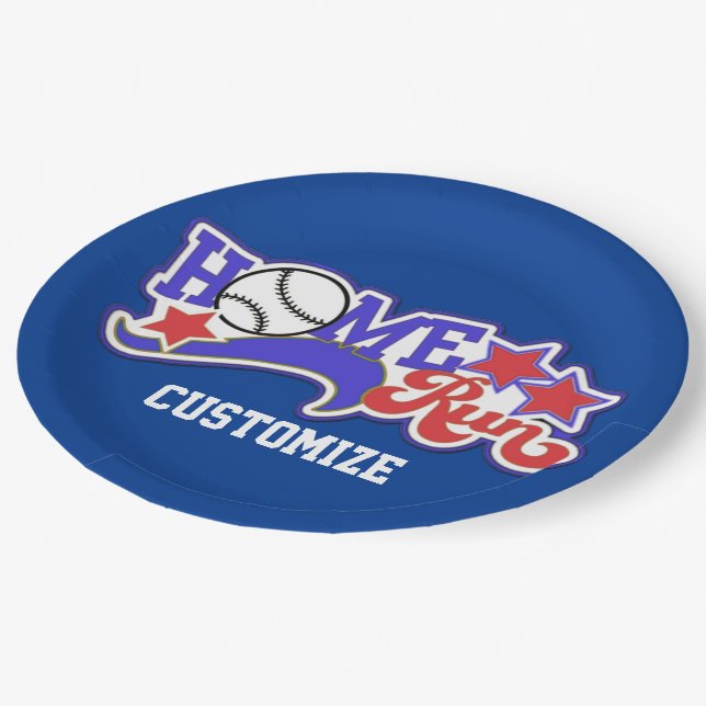 Prato De Papel Casa Vermelha Branca e Azul Executar Placas com Ba (Inclinado)