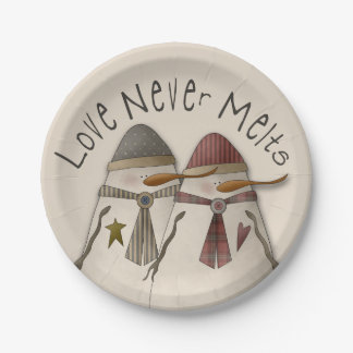 Prato De Papel Casal de neve