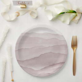 Prato De Papel casamento abstrato poeirento rosa
