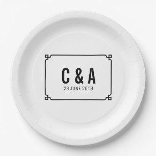 Prato De Papel Casamento Chic Black Deco