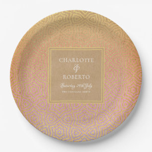 Prato De Papel Casamento Chic no Deserto de Marrocos