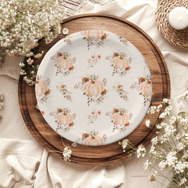 Prato de Papel Casamento de Abóbora de Se Apaixona (Criador carregado)