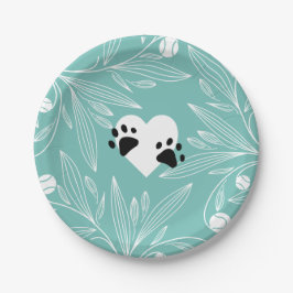 Prato De Papel Casamento de Cachorro Amor de Cachorrinho