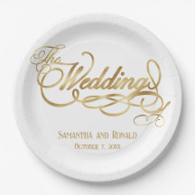 Casamento de Caligrafia em Branco Elegante e Falso