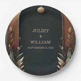 Prato De Papel Casamento de Fazenda Rústico da Floresta de Madeir