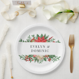 Prato De Papel Casamento de Feriado de Folhagem de Natal
